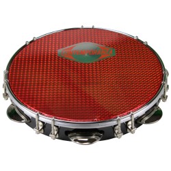 Pandeiro 10" formica noir - peau prismatique rouge - Pro